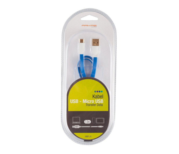 Arkas KABEL USB-MICRO USB 1M Niebieski ARKAS # - 1427014 - zdjęcie 2
